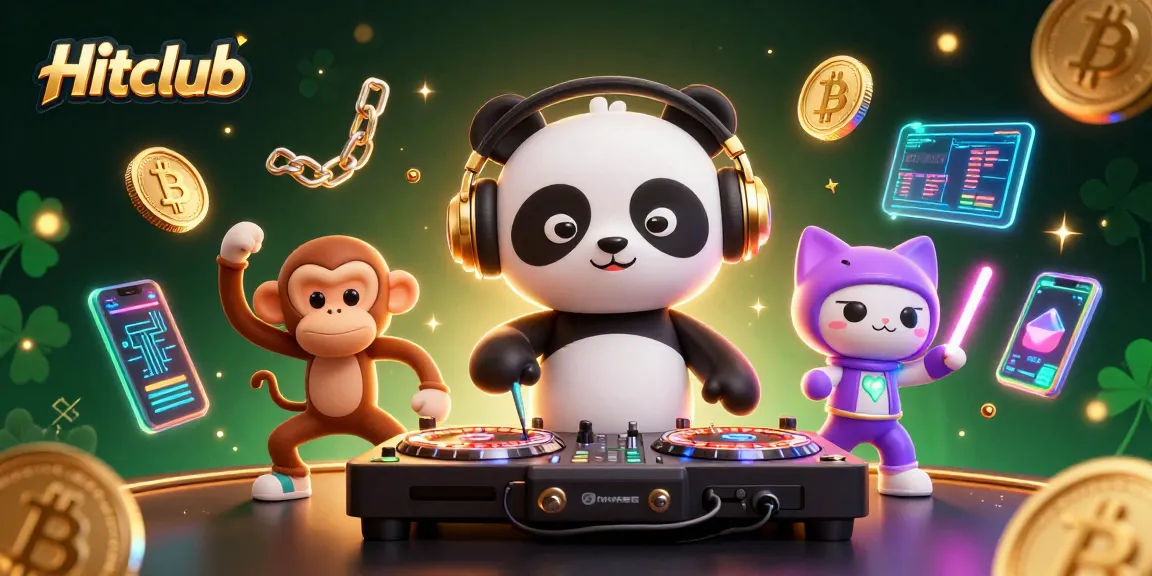 Engage with Hitclub's thrilling gaming experience featuring 3D characters in a vibrant casino scene.